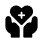 Symbol of hands holding a heart