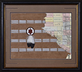 A mixed media work by Jerry Fogg, Yankton Sioux, entitled "The Great Sioux Nation" © 2020 
