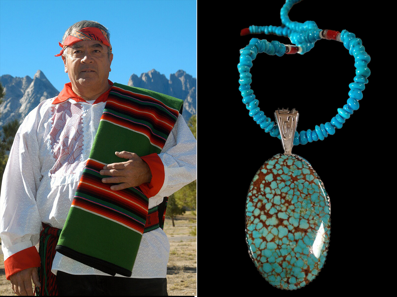 ​​Joseph Jojola. Turquoise Necklace © Joseph Jojola.