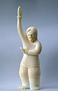 Edwin Noongwook, St. Lawrence Island Yupik, "Woman Dancer" © 2019 Ivory sculpture entitled "Woman Dancer" by Edwin Noongwook, St. Lawrence Island Yupik © 2019
