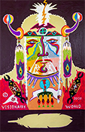 A painting by Ernest Marceau, Blackfeet, entitled "Visionary World" © 2020