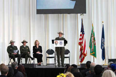 Betty Reid-Soskin speaking at a citizenship ceremony at the park in 2013.