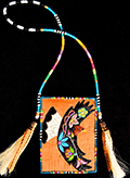 Monica Raphael, Grand Traverse Band of Ottawa and Chippewa, "Ginewkwe Medicine Pouch" © 2020 A medicine pouch by Monica Raphael, Ottawa and Chippewa © 2020