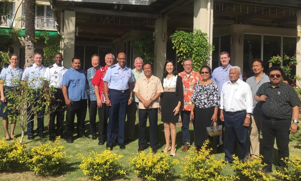 Members of the U.S. and Palau delegations