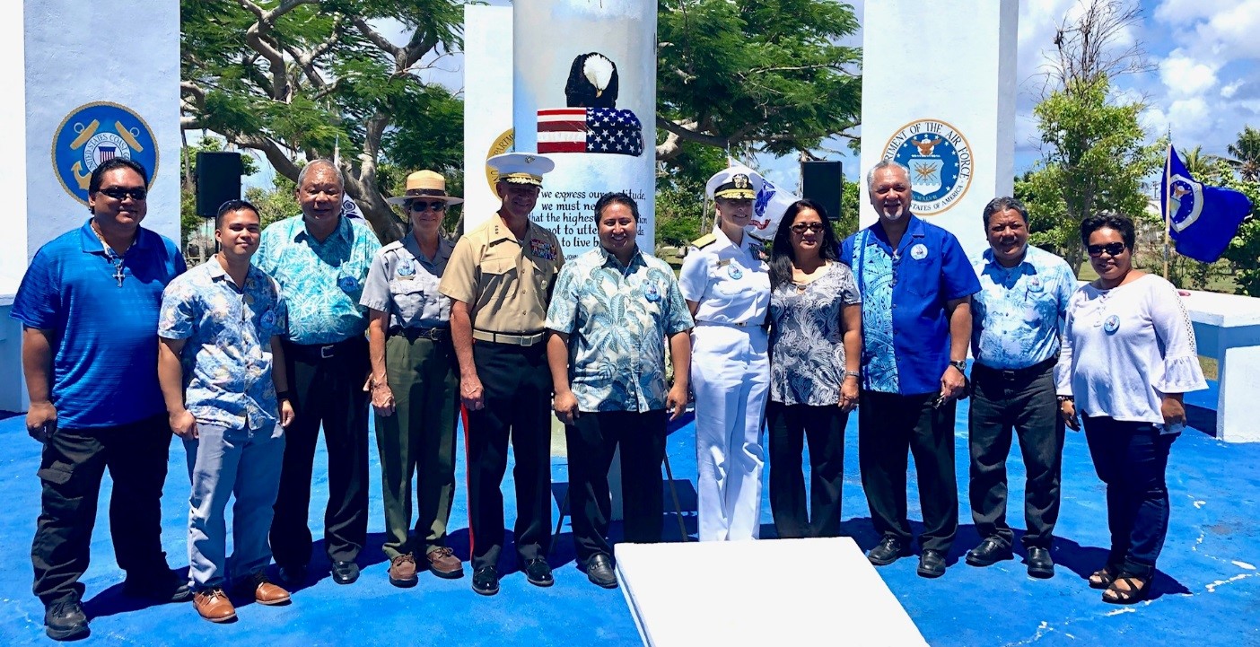 OIA Director Pula with CNMI Governor Torres and other leaders