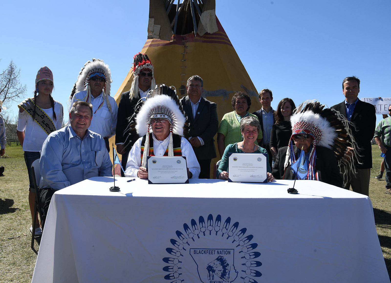 Secretary Jewell, Senator Tester Join Blackfeet Tribal Chairman Barnes