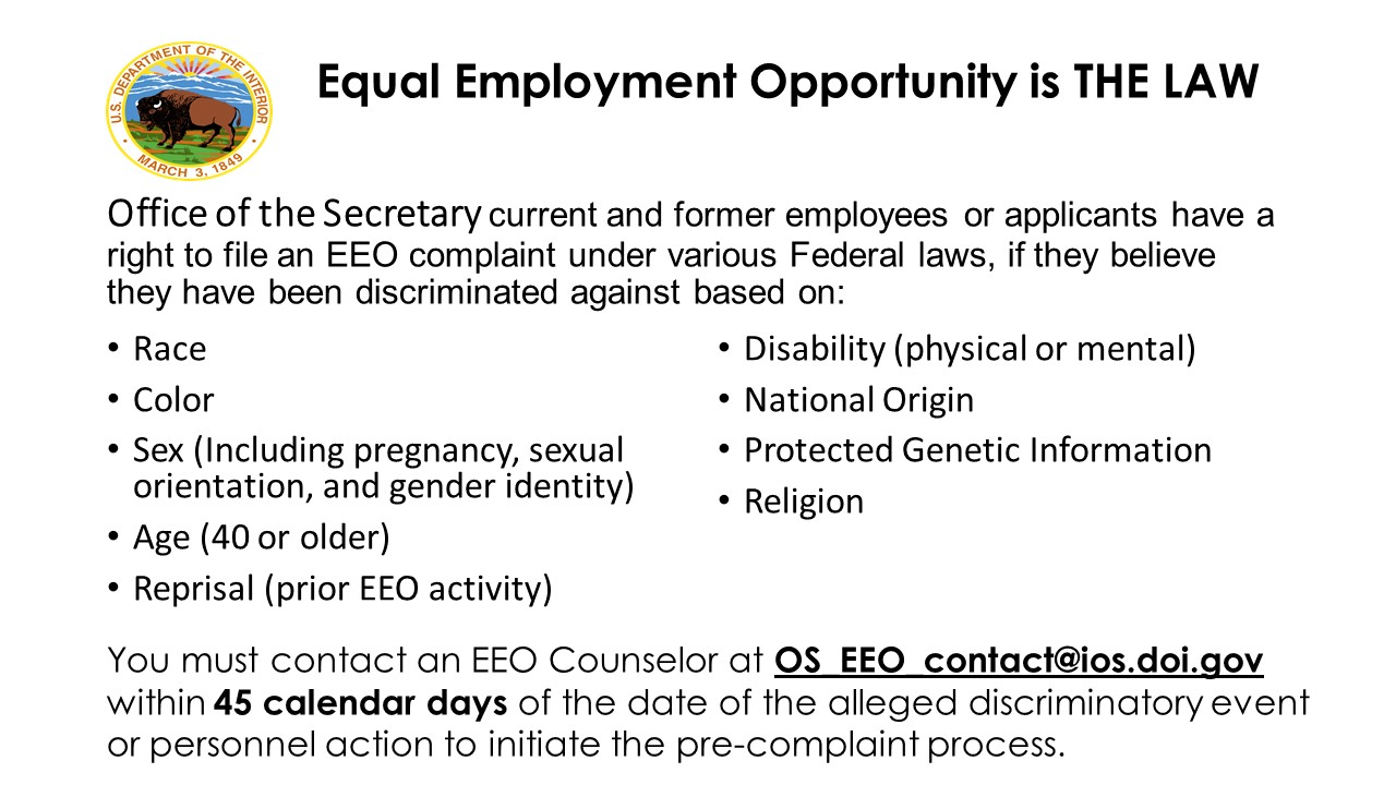 Equal Employment Opportunity The Law U.S. Department of the Interior