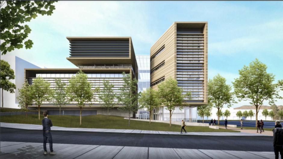 Artist rendering of the USGS Energy and Minerals Research Center on the Colorado School of Mines campus. Photo by USGS. Rendering of a research facility.