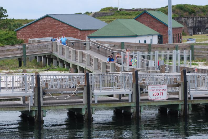A closer look at the Fort Pickens ferry dock