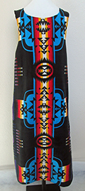 A dress by Belinda Bullshoe, Blackfeet, © 2017