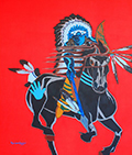 Eric Tippeconnic, Comanche, "Original War Admiral" © 2016 A painting by Eric Tippeconnic, Comanche, entitled "Original War Admiral" © 2016
