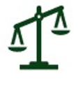 A green tile displaying a balance scale