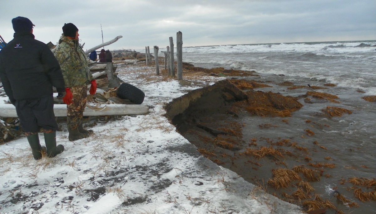 Coastal erosion in Shishmaref