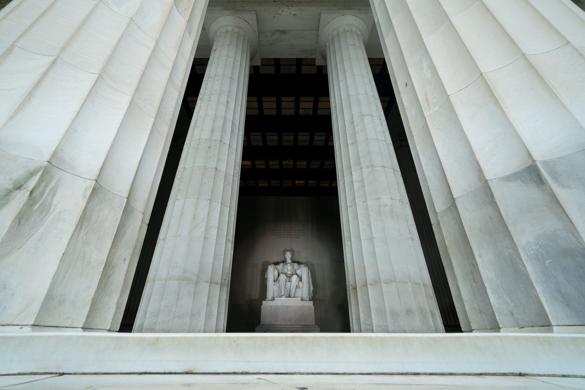 A statue of President Abraham Lincoln is seen during the Salute to America event Thursday, July 4, 2019, at the Lincoln Memorial in Washington, D.C. (Official White House Photo by D. Myles Cullen)