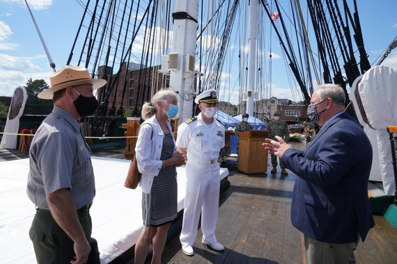 Secretary Bernhardt inspects the U.S.S. Constitution at the Charlestown Navy Yard