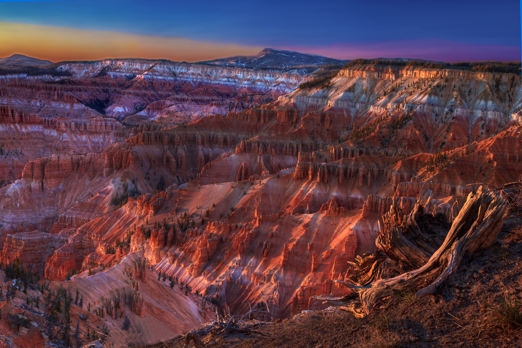 colorful sandstone cliffs