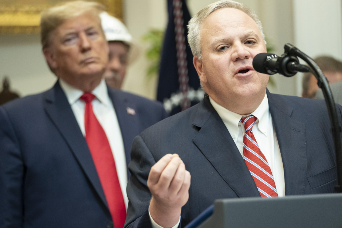 U.S. Secretary of the Interior David Bernhardt joins President Trump to announce a proposed rule to modernize and accelerate environmental reviews under NEPA.