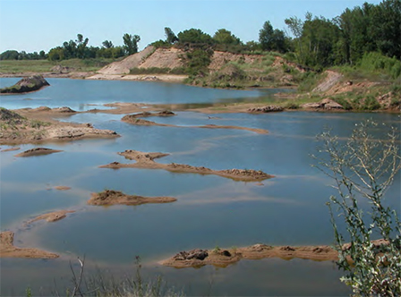 Former sandpit acquired for the future lake and sustainable fishery. Photo credit: Oneida Environmental Staff