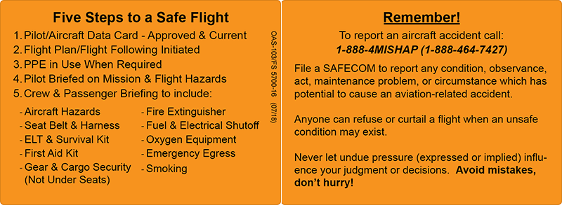 oas-103-five-steps-to-a-safe-flight-orange-card-u-s-department-of