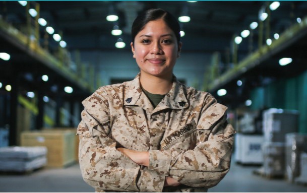 Woman in a military uniform
