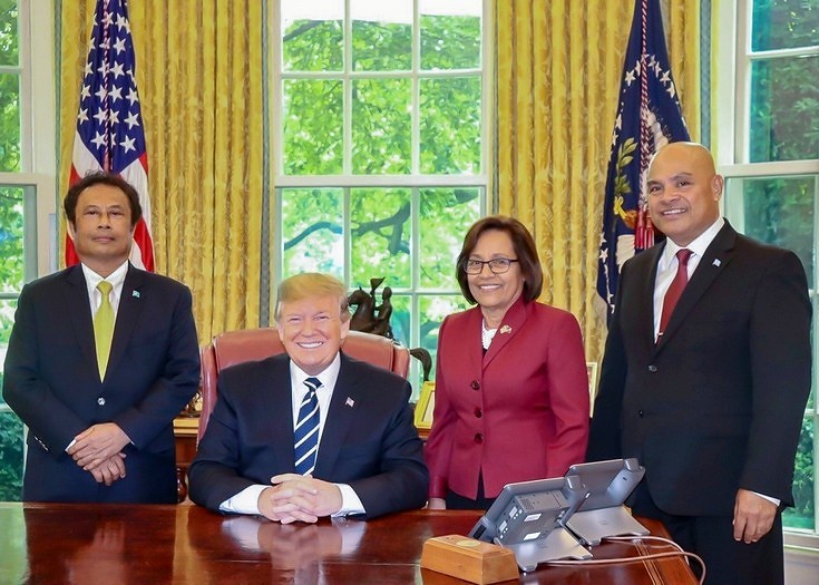 President Donald J. Trump with the Presidents of Palau, Marshall Islands, and the Federated States of Micronesia