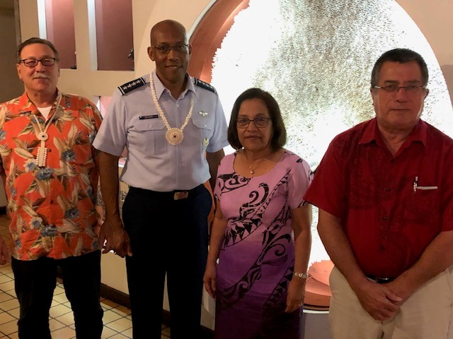 Assistant Secretary Domenech; General CQ Brown, Jr.; President Heine; RMI Foreign Minister Silk