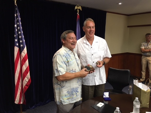 Secretary Zinke with Guam Governor Eddie Calvo
