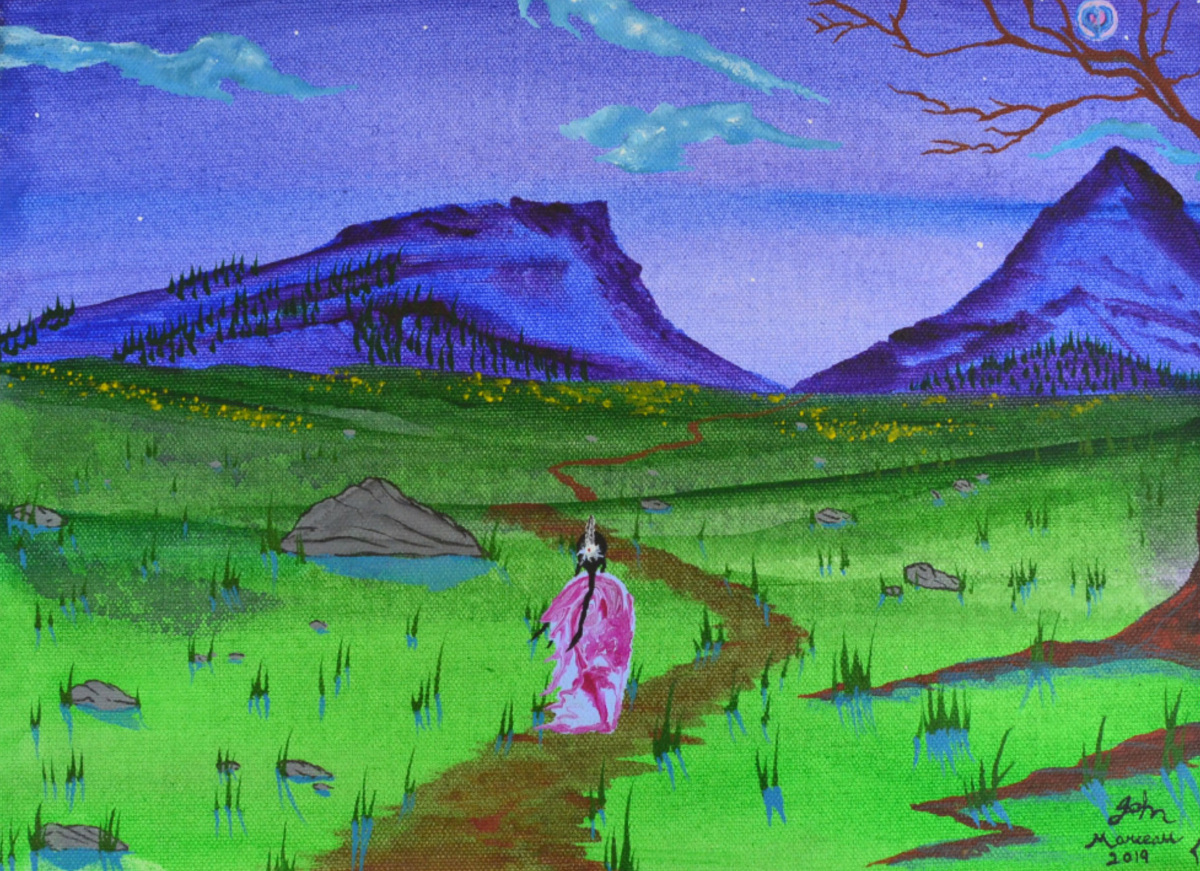 Long Journey Back Home. Acrylic paint on canvas. © 2019 John Marceau