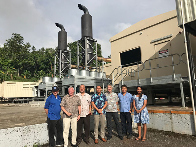 Photo of JEMCO participants outside a power plant in Chuuk, FSM