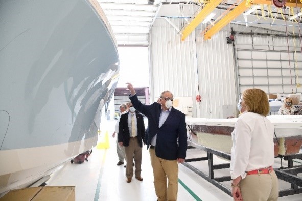Secretary Bernhardt visited a sport fishing boat company in Edeton, NC.