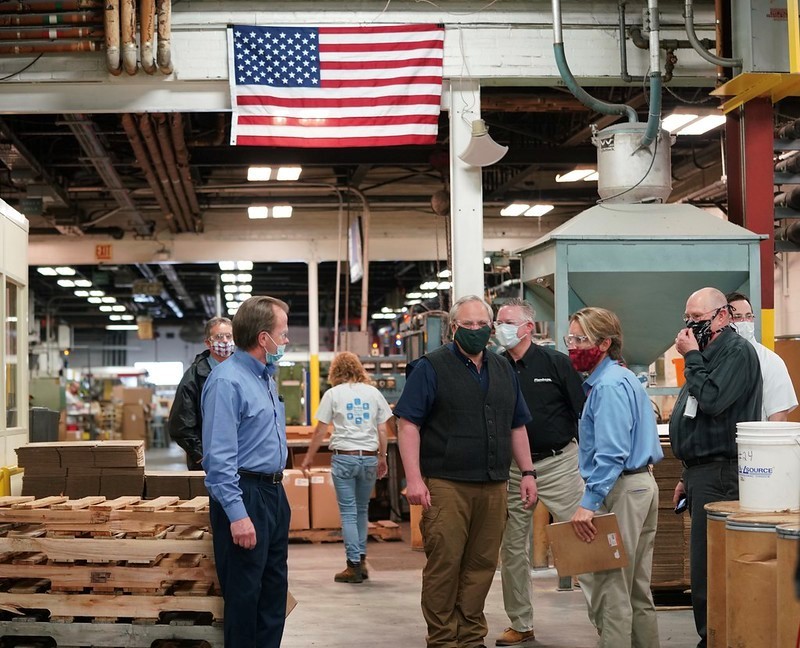 Secretary Bernhardt tours an outdoor products supplier in Middlefield, Ohio.