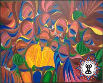 "Inter-Tribal." Acrylic on canvas. © 2015 Westley May
