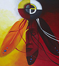 A painting by Wesley May, Red Lake Band of Chippewa, entitled "Spiritually Complete" © 2015 